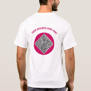 Código QR Exemplo de T-Shirt comercial Texto perso
