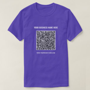 Código QR Exemplo de T-Shirt comercial Texto perso