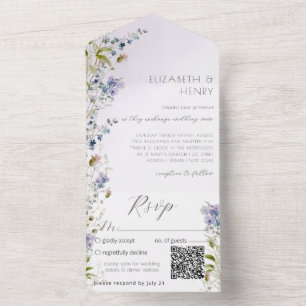 Código QR Flor Selvagem Romântico