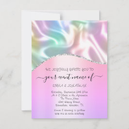 Código QR Floral do Orçamento Holográfico Rosa