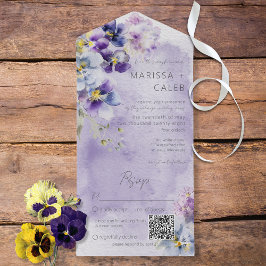 Código QR Floral Moderno Puro e Amarelo