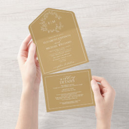 Código QR Folheto Dourado Folheto Monograma Casame
