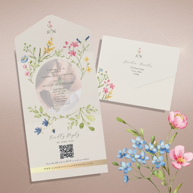 Código QR Foto de Flor Silvestre Casamento (Criador carregado)