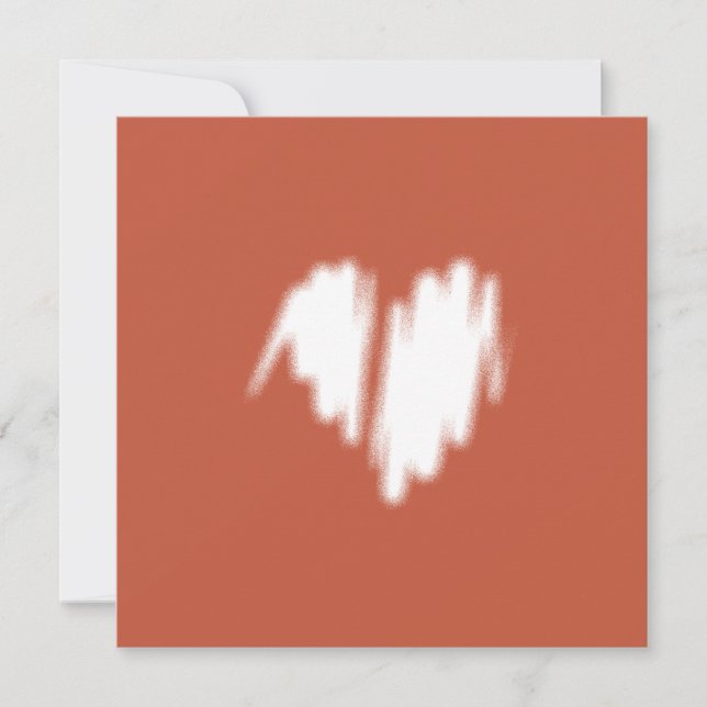 Código Qr Grafite Coração Branco Pulverizado (Frente)