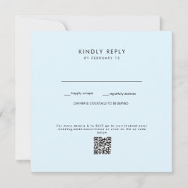 Código QR II RSVP de Casamento Azul