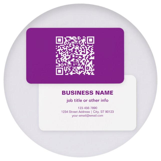 Código QR instantâneo com o URL do seu site | Roxa (Criador carregado)