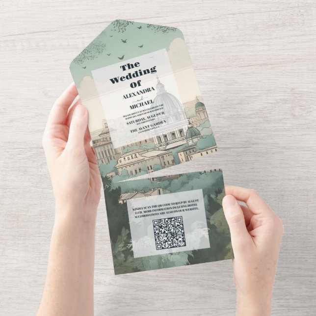 Código QR Itália Casamento de Destino Roma (Tearaway)