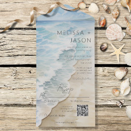 Código QR litoral da costa da praia moderna
