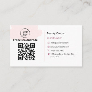 Código QR Logotipo comercial | Cartões de visitas