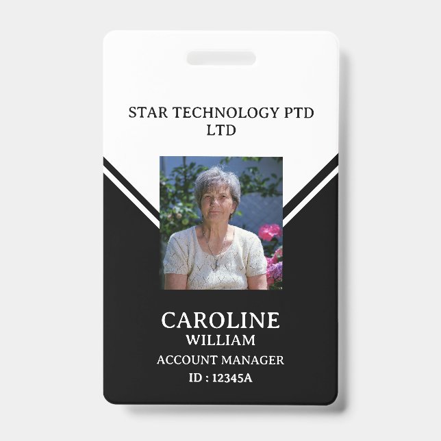 Código QR Logotipo comercial Empresa Crachá de tra (Frente)