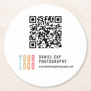 Código QR Logotipo Personalizado Porta-Copos Empre