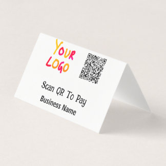 Código QR minimalista simples para pagar logotipo