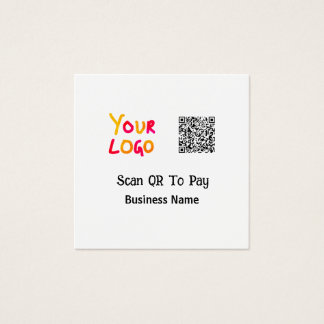 Código QR minimalista simples para pagar logotipo