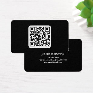 Código QR moderno editável Preto Branco ou qualq