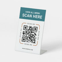 Código QR Moderno | Letreiro de Mesa de Menu Digit