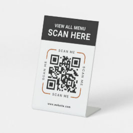 Código QR Moderno | Letreiro de Mesa de Menu Digit