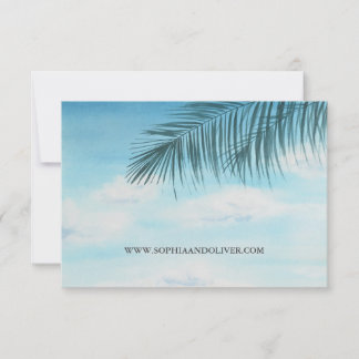 Código QR moderno Ocean Blue Beach - Cartão RSVP