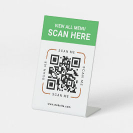Código QR Moderno | Sinal de Mesa de Menu Digital