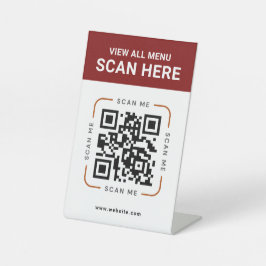 Código QR Moderno | Sinal de Mesa de Menu Digital