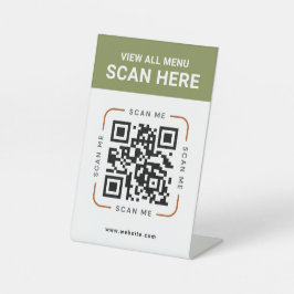Código QR Moderno | Sinal de Mesa de Menu Digital