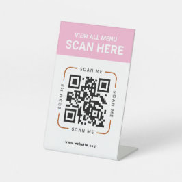 Código QR Moderno | Sinal de Mesa de Menu Digital
