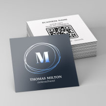 Código QR Monograma Azul Tech Legal
