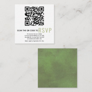 Código QR on-line RSVP — Cartão de Enclosure verde