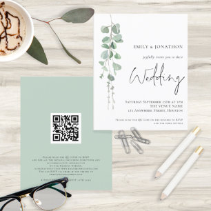 Código QR Orçamento Convite para Casamento Eucalyp