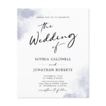 Código QR Orçamento Dusty Blue Watercolor Casament