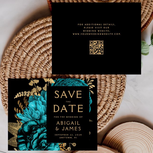 Código QR Orçamento Floral Turquesa Casamento Salv (Criador carregado)