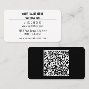 Código QR personalizado Cartão de visita Design