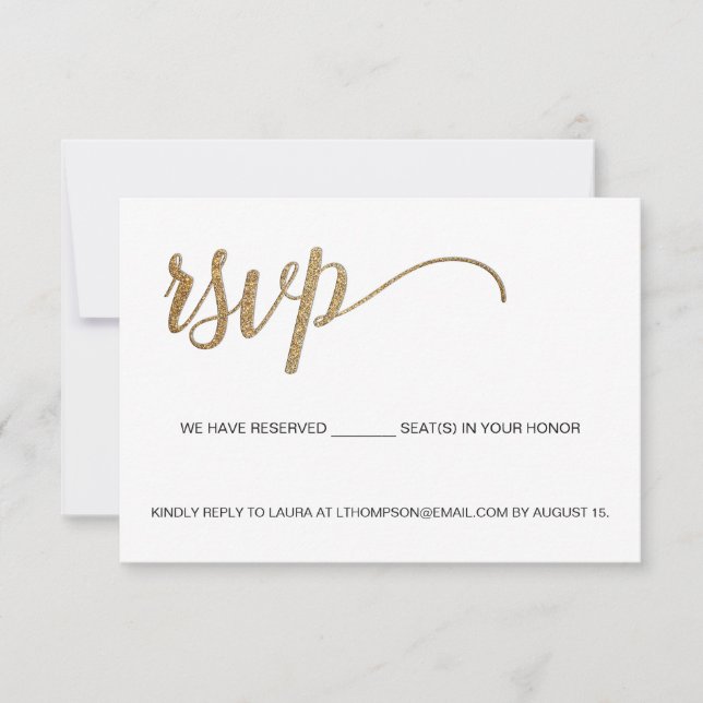 Código QR personalizado de RSVP por e-mail para lu (Frente)