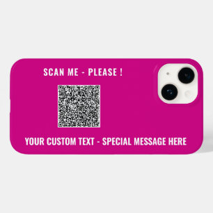 Código QR personalizado e capas de iphone de texto