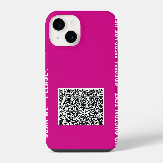 Código QR personalizado e capas de iphone de texto (Verso)