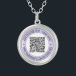 Código QR personalizado e colar de texto apresenta<br><div class="desc">Cores e fontes personalizadas - Colares personalizados com informações de verificação de código QR e Design profissional de texto personalizado Empresa de Promocionais empresariais ou Presente de colar pessoal moderno - Adicionar seu código QR - Imagem ou logotipo - Foto / Nome - Empresa / Site ou E-mail ou telefone...</div>