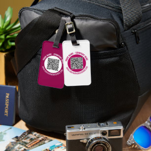 Código QR personalizado e etiqueta de bagagem de t