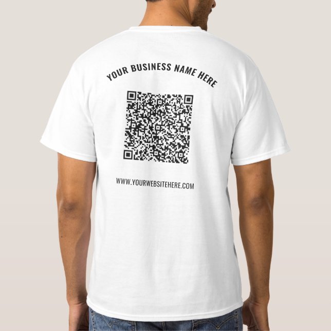 Código QR personalizado e Modelo de Camisa de Negó (Verso)