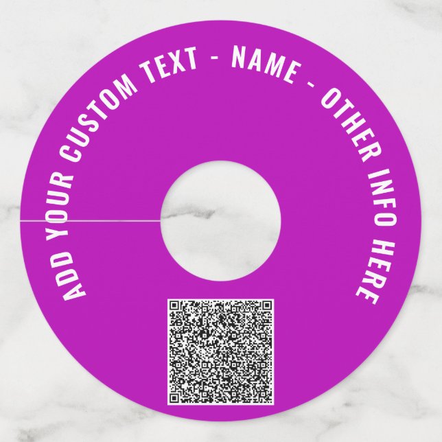 Código QR personalizado e Modelo de etiqueta de vi (Verso)