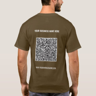 Código QR personalizado e texto para sua camisa co