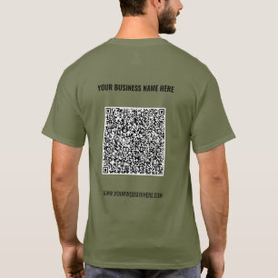 Código QR personalizado e texto para sua camisa co