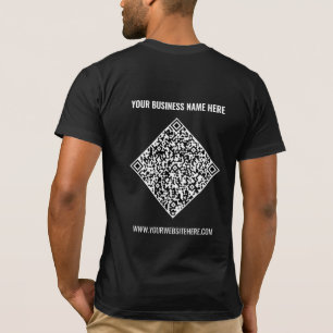 Código QR personalizado e texto para sua camisa co