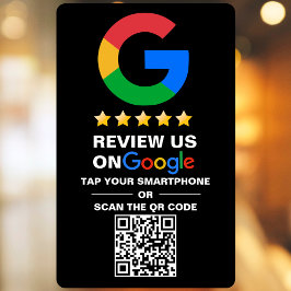 Código QR Personalizado Preto Moderno de Avaliação
