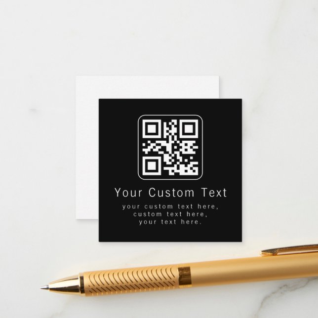 Código QR personalizável e modelo de texto editáve (Frente/Verso In Situ)