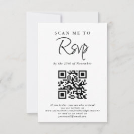 Código QR RSVP de Casamento Casual Simples e Simpl