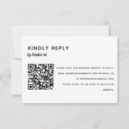 Código QR RSVP de Casamento Minimalista Elegante O