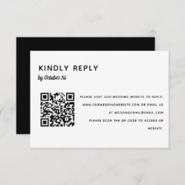 Código QR RSVP de Casamento Minimalista Elegante O