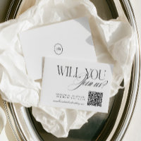 Código QR RSVP de Casamento Minimalista Moderno