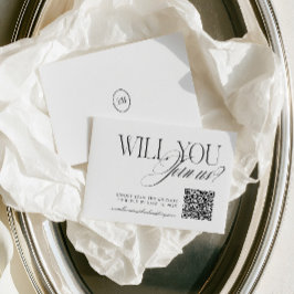 Código QR RSVP de Casamento Minimalista Moderno