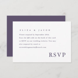 Código QR RSVP de Casamento Roxo Simples