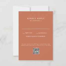 Código QR RSVP de Código de Casamento do Terracott